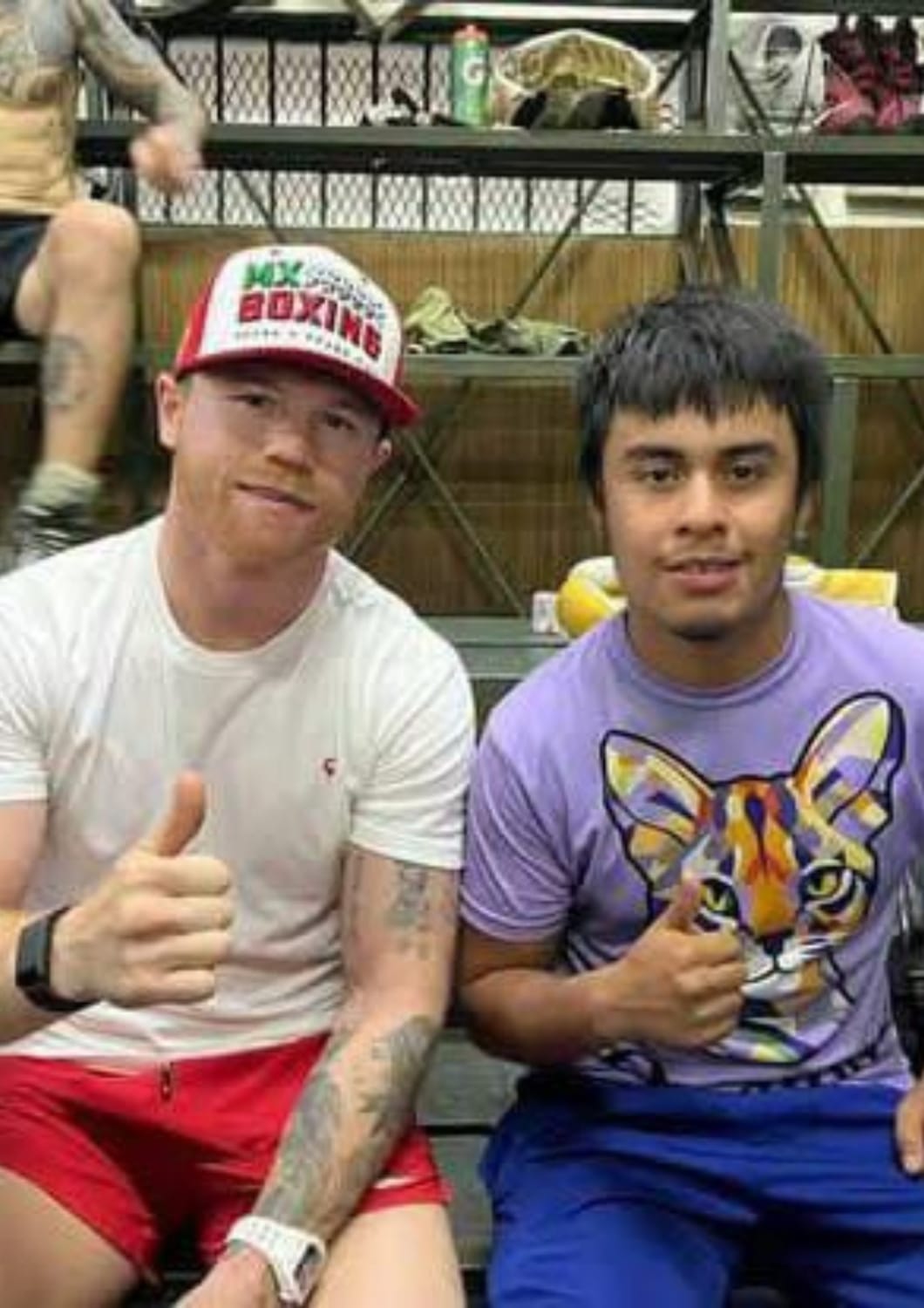 Two Boxing Savant students after training